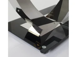 Mesa Unique negra pata cromada