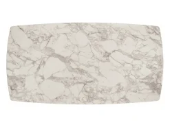 Mesa vitroceramica blanca,patas metal bronce 180x90-260x90cm - FIGARI