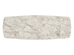 Mesa vitroceramica blanca,patas metal bronce 180x90-260x90cm - FIGARI