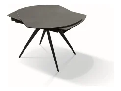 Mesa vitrocerámica gris, metal antracita, extensible 120x90 - LAVEZZI