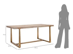 Mesa VKH575, Marrón, 180x90x78 cm, Kendra Home