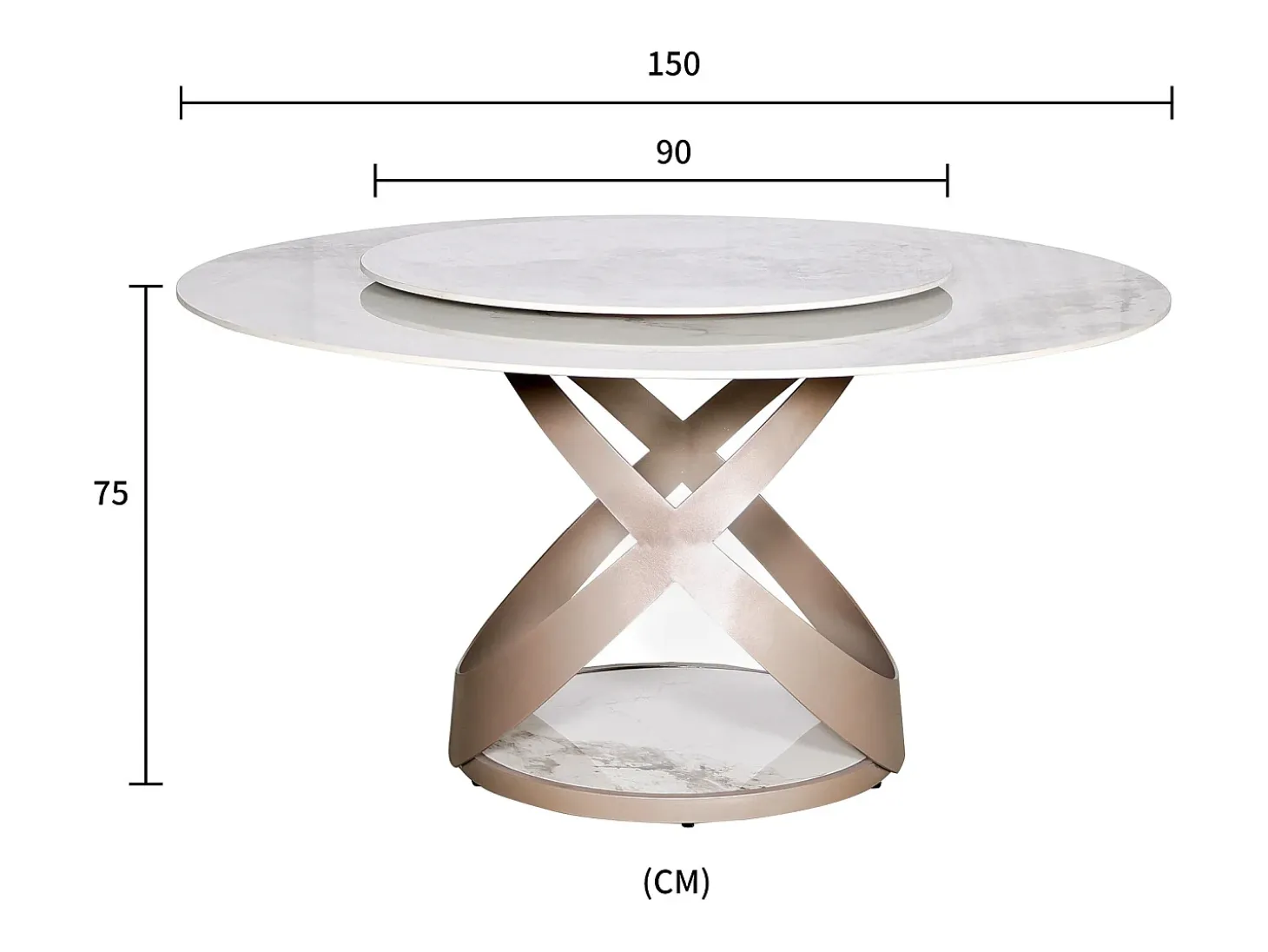 Mesa 150x75x150 cm Blanca Modig M44