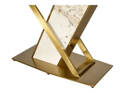 Mesa 180x75x90 cm Blanco dorado Modig M55