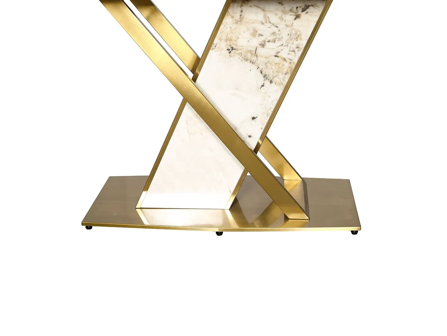 Mesa 180x75x90 cm Blanco dorado Modig M55