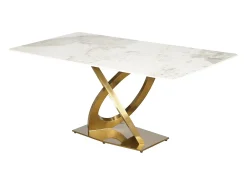 Mesa 180x75x90 cm blanco oro modig m56
