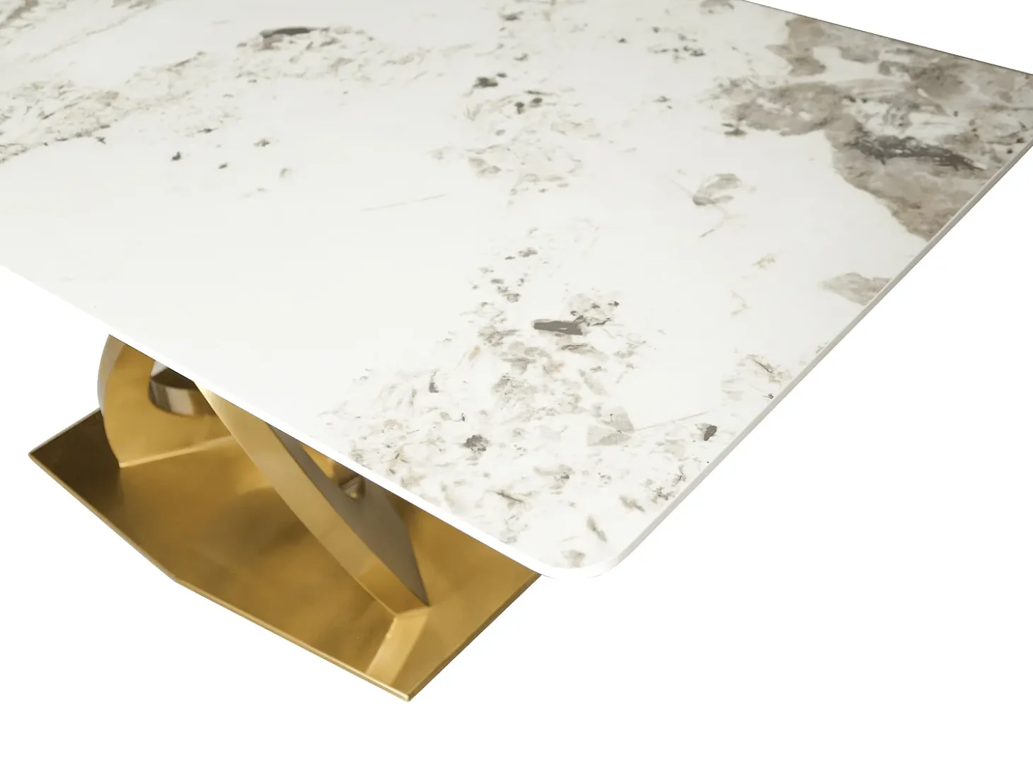 Mesa 180x75x90 cm blanco oro modig m56