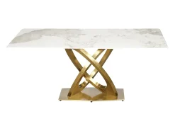 Mesa 180x75x90 cm blanco oro modig m56