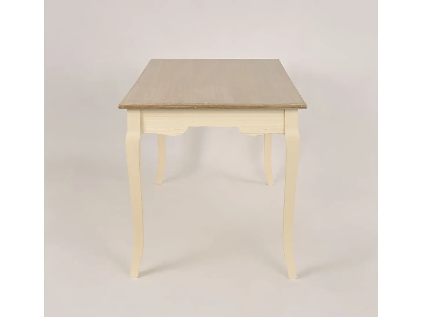Mesa 160x78x80 cm Crema marrón claro Pesaro PE026