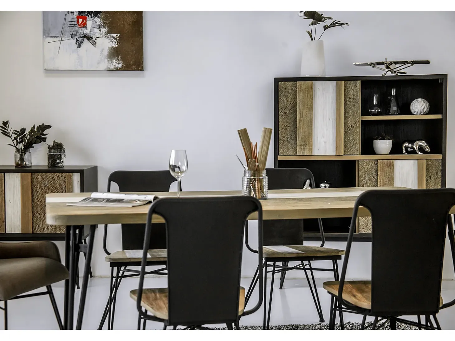 Mesa 180x76x80 cm negra Adesso Adesd05-180