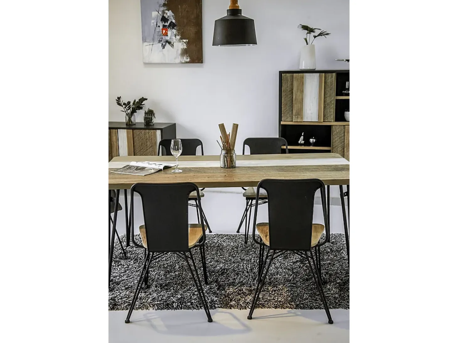Mesa 180x76x80 cm negra Adesso Adesd05-180