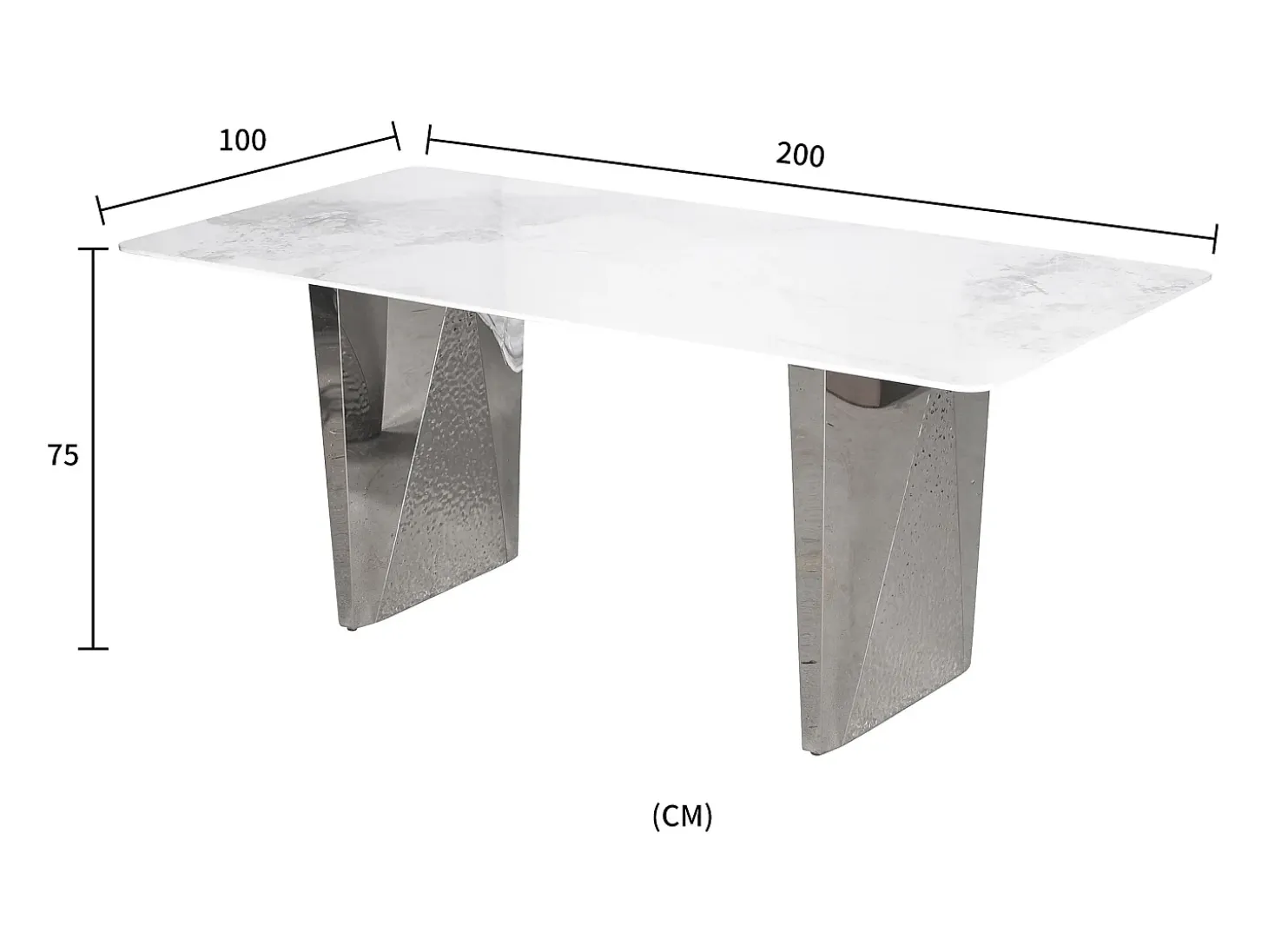 Mesa 200x75x100 cm plata Modig M33