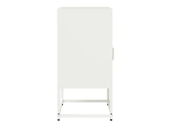 Mesita de noche blanca 36x39x78 cm acero laminado en frío