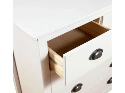Mesita de noche Hill madera maciza de pino blanco 79x40x80 cm