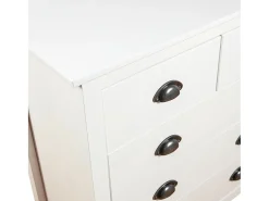 Mesita de noche Hill madera maciza de pino blanco 79x40x80 cm