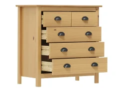 Mesita de noche Hill madera maciza de pino 79x40x80 cm