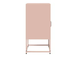 Mesita de noche rosa 36x39x78 cm acero laminado en frío