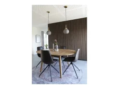 METZ Eiken Uitschuifbare Ronde Eettafel 118-158 cm