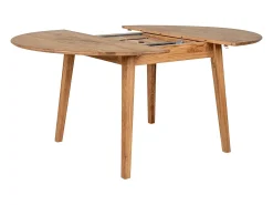 METZ Eiken Uitschuifbare Ronde Eettafel 118-158 cm