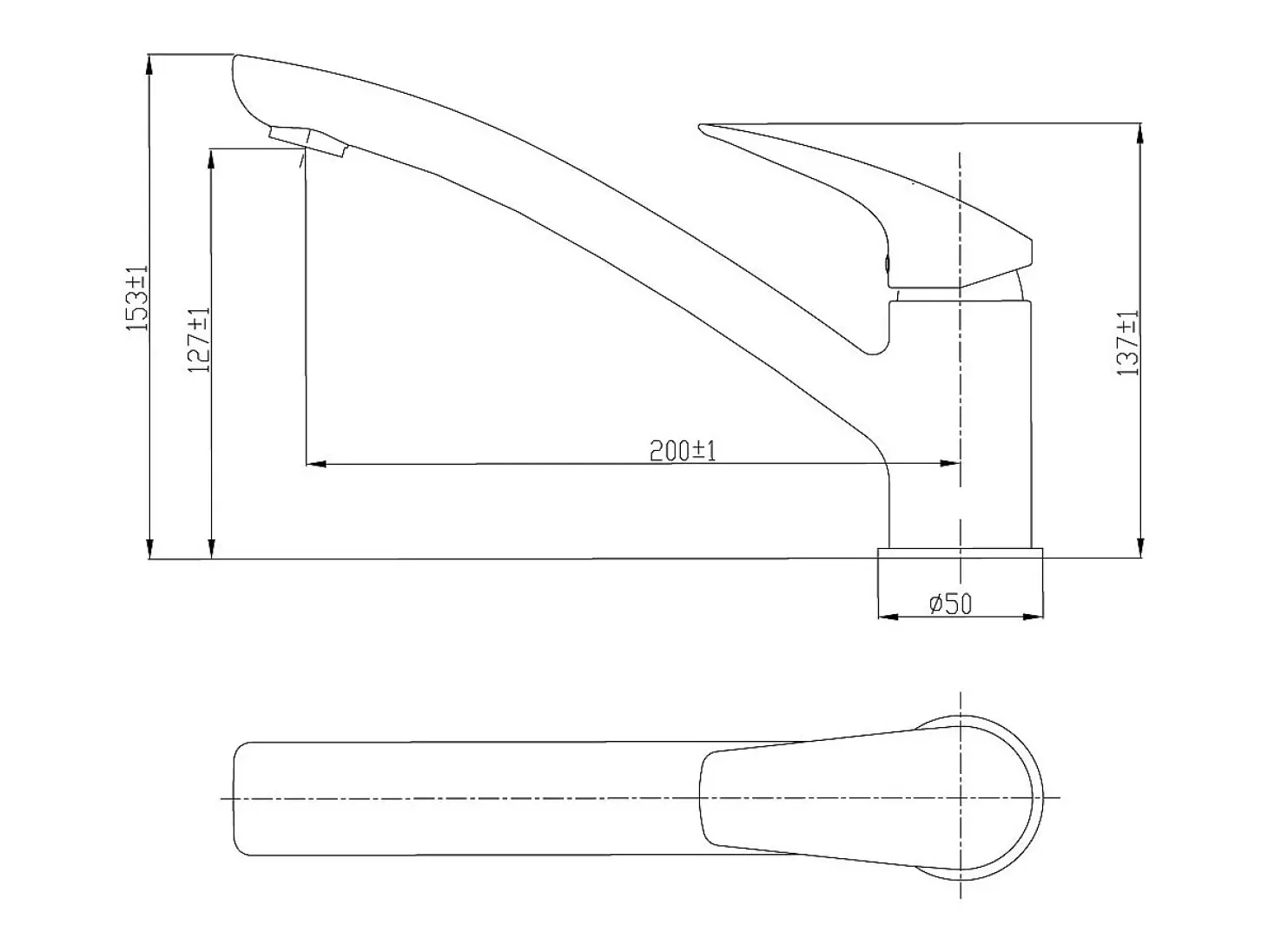 Mezclador cromado Silo para fregadero Essebagno