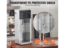 Mezclador de Helado SucceBuy 400 W, Mezclador, Máquina de Remover, Control de Velocidad Continuo, Acero Inoxidable 304, 3 Tazas de Mano