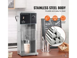 Mezclador de Helado SucceBuy 400 W, Mezclador, Máquina de Remover, Control de Velocidad Continuo, Acero Inoxidable 304, 3 Tazas de Mano