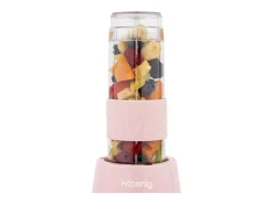Mini batidora 300W - 570ml - Rosa pastel - Incluye 2 bolsas de viaje sin BPA