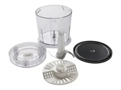Mini Picadora Black & Decker 260W 500ml Blanca - Cuchillas de Acero Inoxidable, 2 Funciones Mezclar y Picar, Pies Antideslizantes