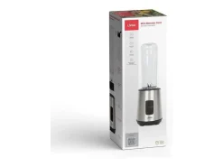 Minibatidora 300W - Botella de 600ml - 2 velocidades - Acero inoxidable / Negra