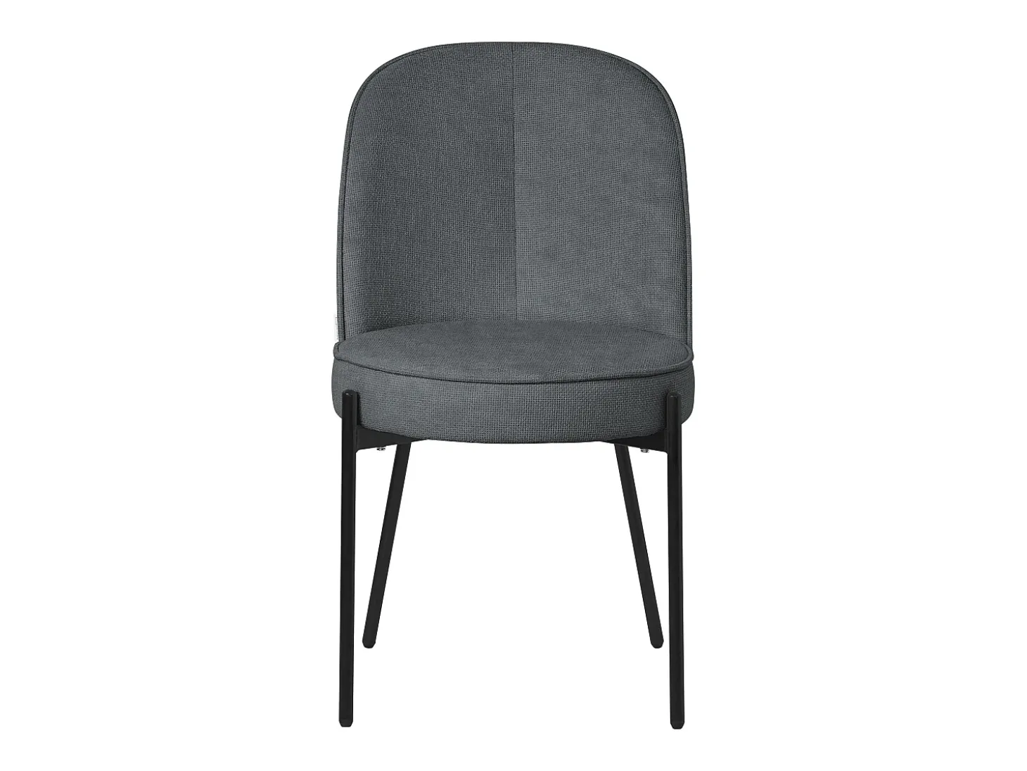 ML-Design 6 Sillas de comedor redondas antracita poliéster tapizado con patas de metal asiento acolchado con respaldo diseño atemporal ergonómico
