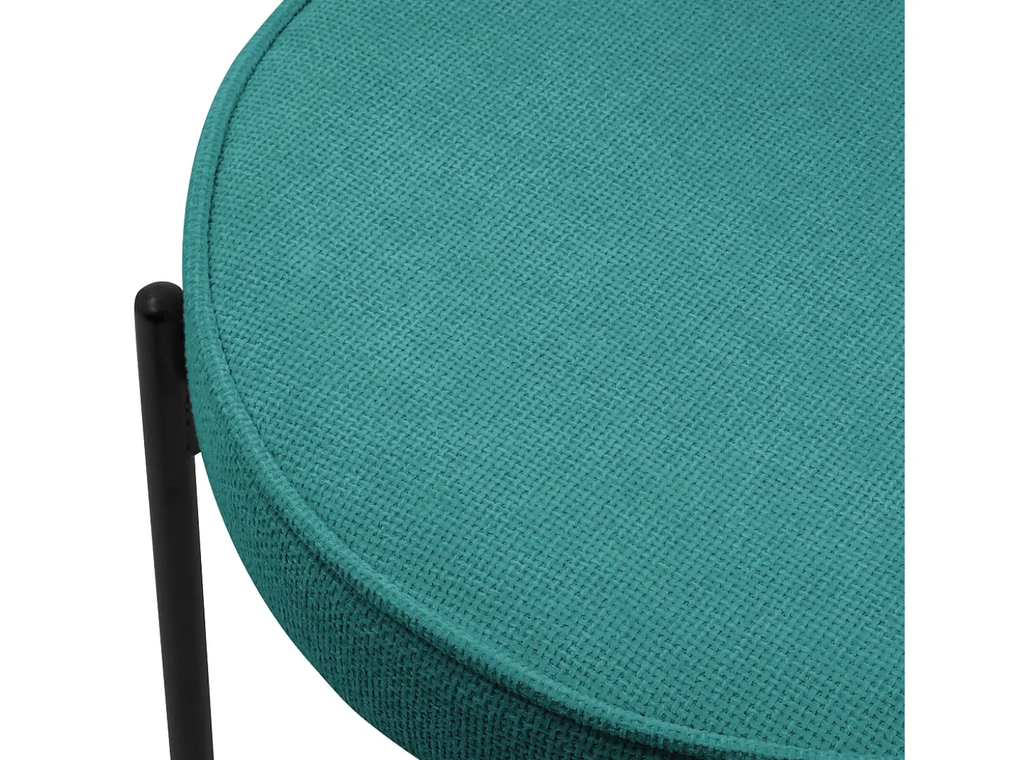 ML-Design 4 Sillas de comedor redondas azul petrol poliéster tapizado con patas de metal asiento acolchado con respaldo diseño atemporal ergonómico