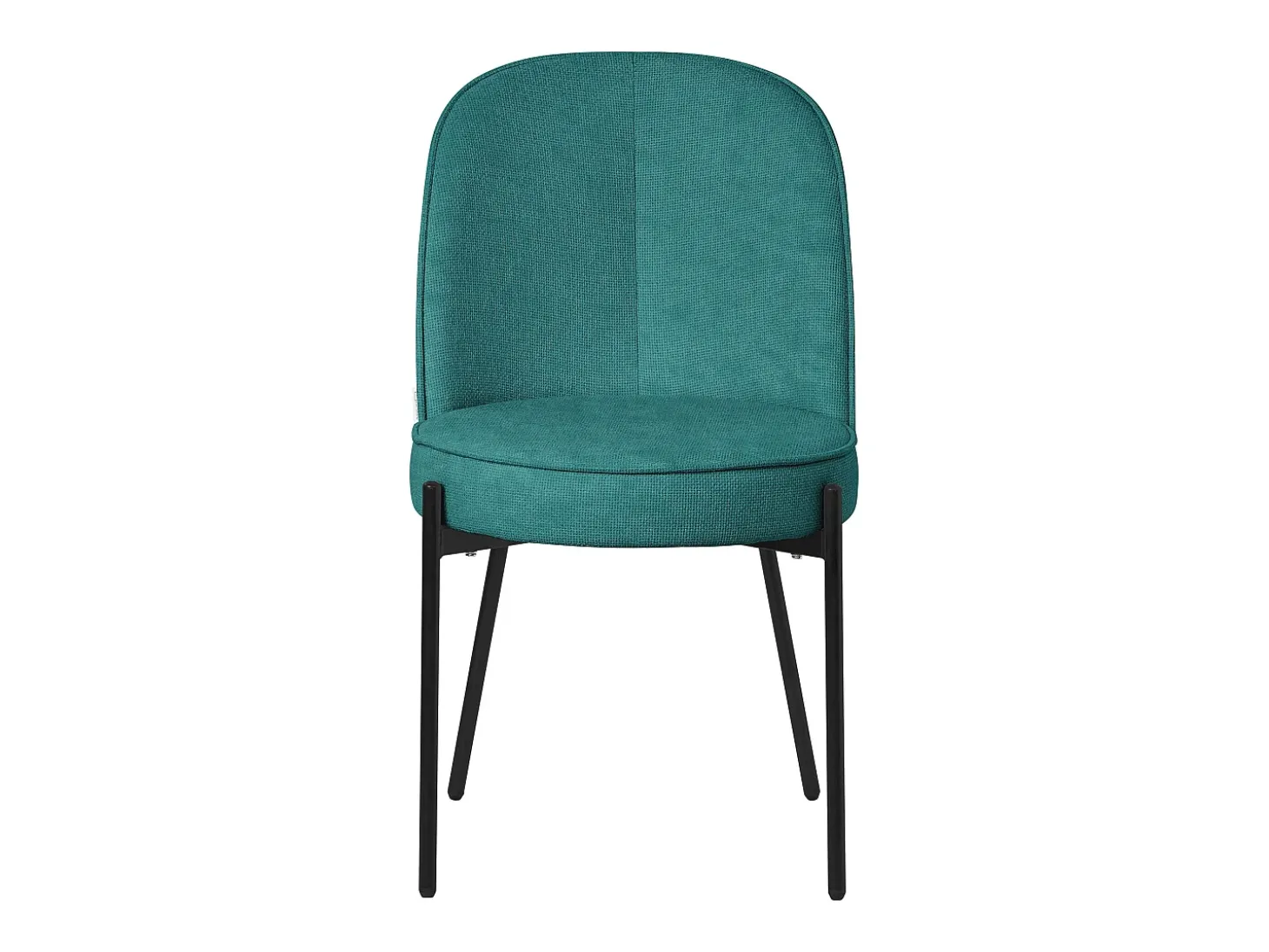 ML-Design 4 Sillas de comedor redondas azul petrol poliéster tapizado con patas de metal asiento acolchado con respaldo diseño atemporal ergonómico