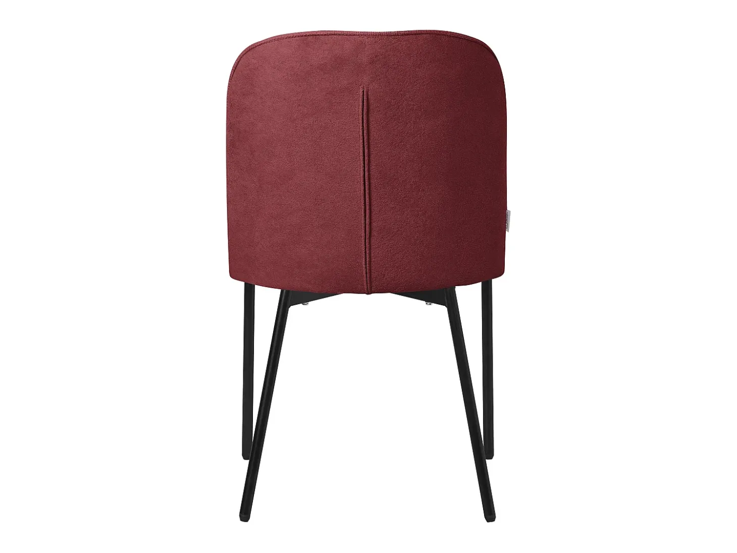 ML-Design 2 Sillas de comedor redondas rojas poliéster tapizado con patas de metal asiento acolchado con respaldo diseño atemporal mueble ergonómico