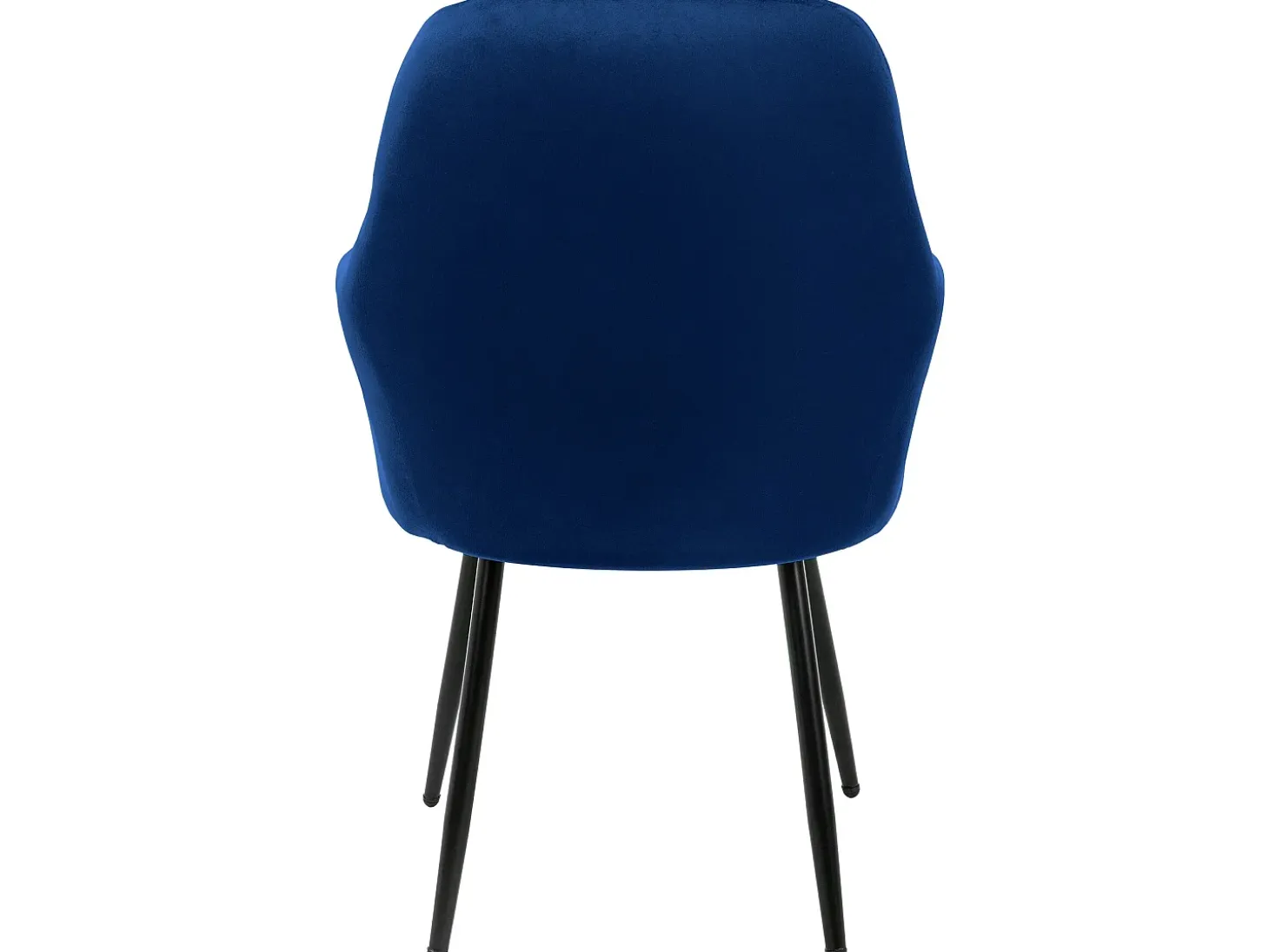 ML-Design Juego de 4 sillas de comedor con respaldo y reposabrazos azul