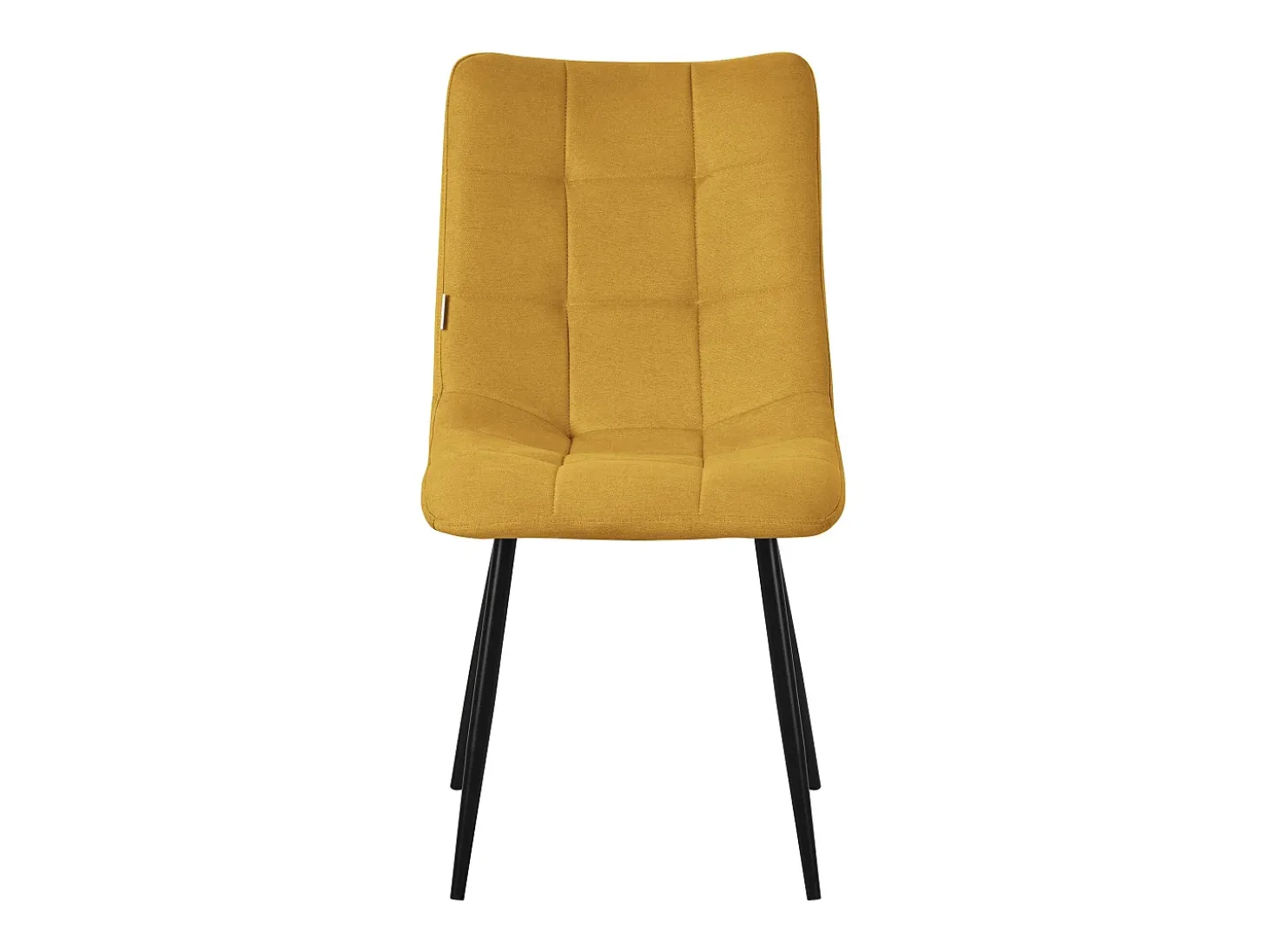 ML-Design Silla de comedor amarillo mostaza (juego de 2), Silla de salón con tapicería de tela