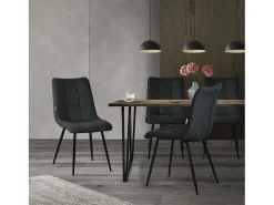 ML-Design Silla de comedor set de 2 piezas Antracita, Silla de salón con tapicería de tela