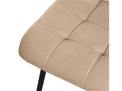 ML-Design Silla de comedor juego de 6 piezas marrón claro, Silla de salón con tapicería de tela