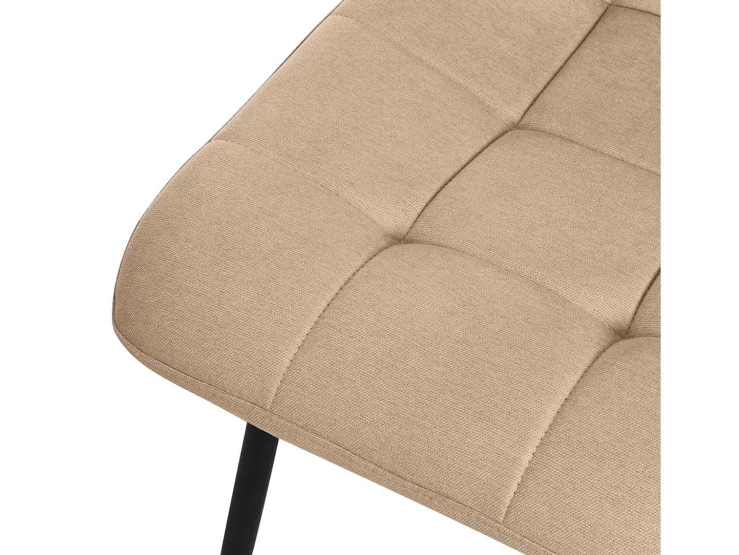 ML-Design Silla de comedor juego de 6 piezas marrón claro, Silla de salón con tapicería de tela