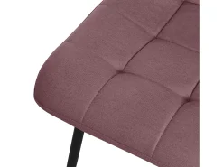 ML-Design Silla de comedor juego de 4 piezas rosa antiguo, Silla de salón con tapicería de tela