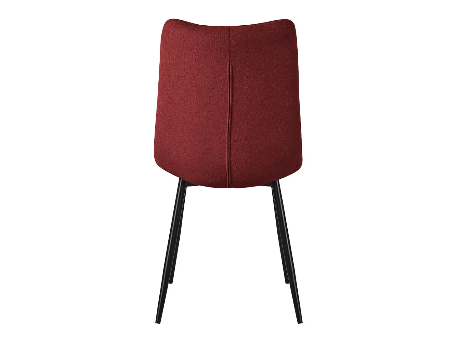 ML-Design Silla de comedor juego de 2 piezas rojo, Silla de salón con tapicería de tela y patas de metal negro