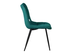 ML-Design Silla de comedor set de 2 piezas petróleo, Silla de salón con tapicería de tela