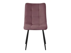 ML-Design Silla de comedor set de 2 piezas Old Rose, Silla de salón con tapicería de tela y patas de metal negro