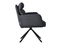 ML-Design Silla de comedor giratoria juego de 6 piezas Antracita, Sillón de salón con reposabrazos y respaldo
