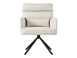 ML-Design Sillas de comedor giratorias Juego de 4, Beige, Sillas de salón con reposabrazos y respaldo