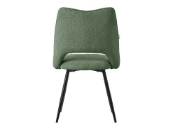 ML-Design Sillas de comedor juego de 6, Verde, asiento de poliester con patas de metal negro