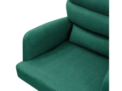 ML-Design Sillas de comedor giratorias, set de 2, verde oscuro, Sillas de salón con reposabrazos y respaldo