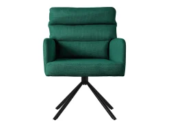 ML-Design Sillas de comedor giratorias, set de 2, verde oscuro, Sillas de salón con reposabrazos y respaldo