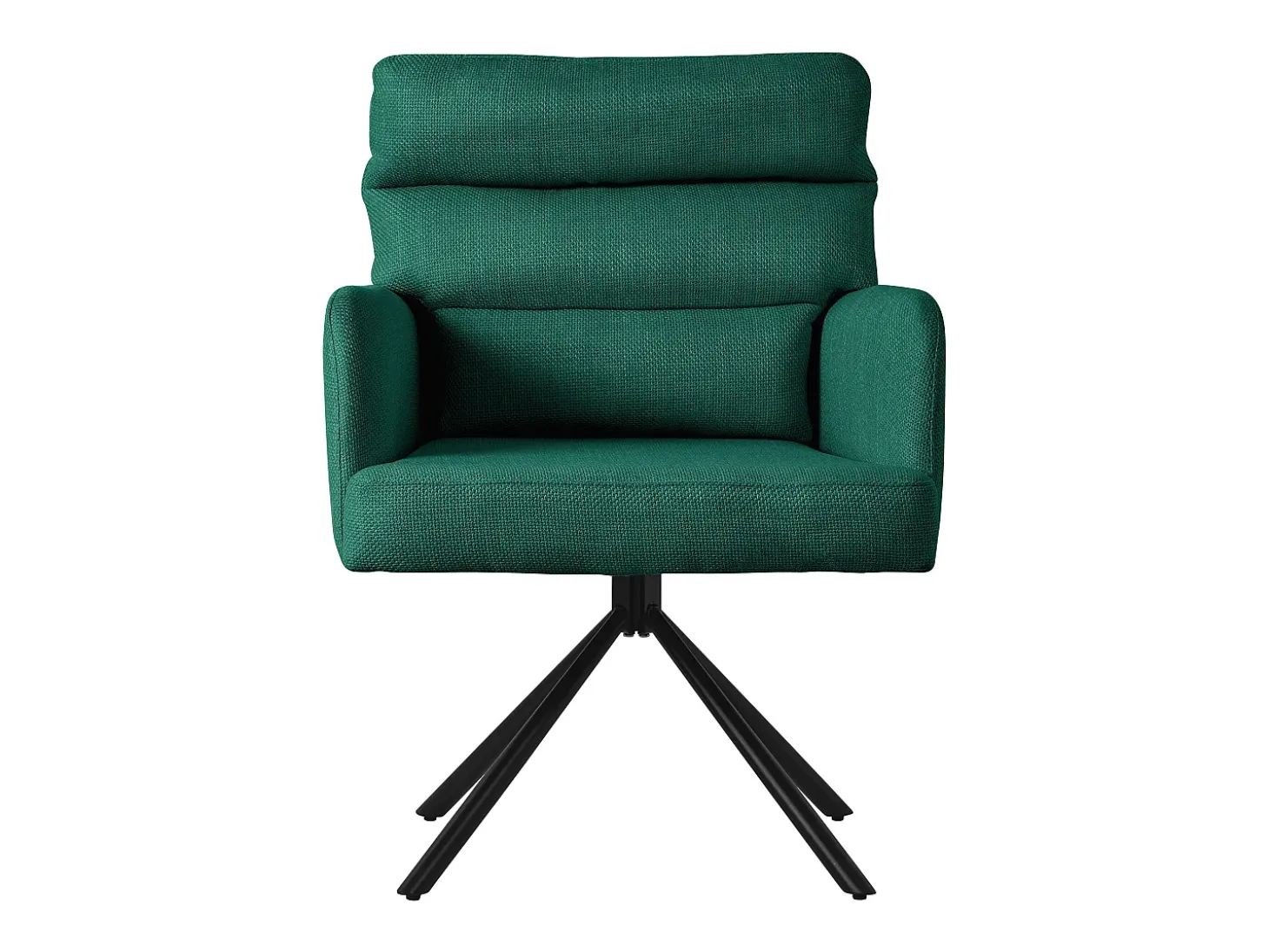 ML-Design Sillas de comedor giratorias, set de 2, verde oscuro, Sillas de salón con reposabrazos y respaldo