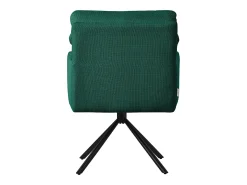 ML-Design Sillas de comedor giratorias, set de 2, verde oscuro, Sillas de salón con reposabrazos y respaldo