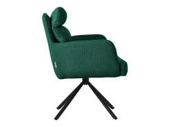 ML-Design Sillas de comedor giratorias, set de 2, verde oscuro, Sillas de salón con reposabrazos y respaldo