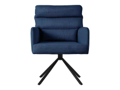 ML-Design Sillas de comedor giratorias, set de 2, azul oscuro, Sillas de salón con reposabrazos y respaldo